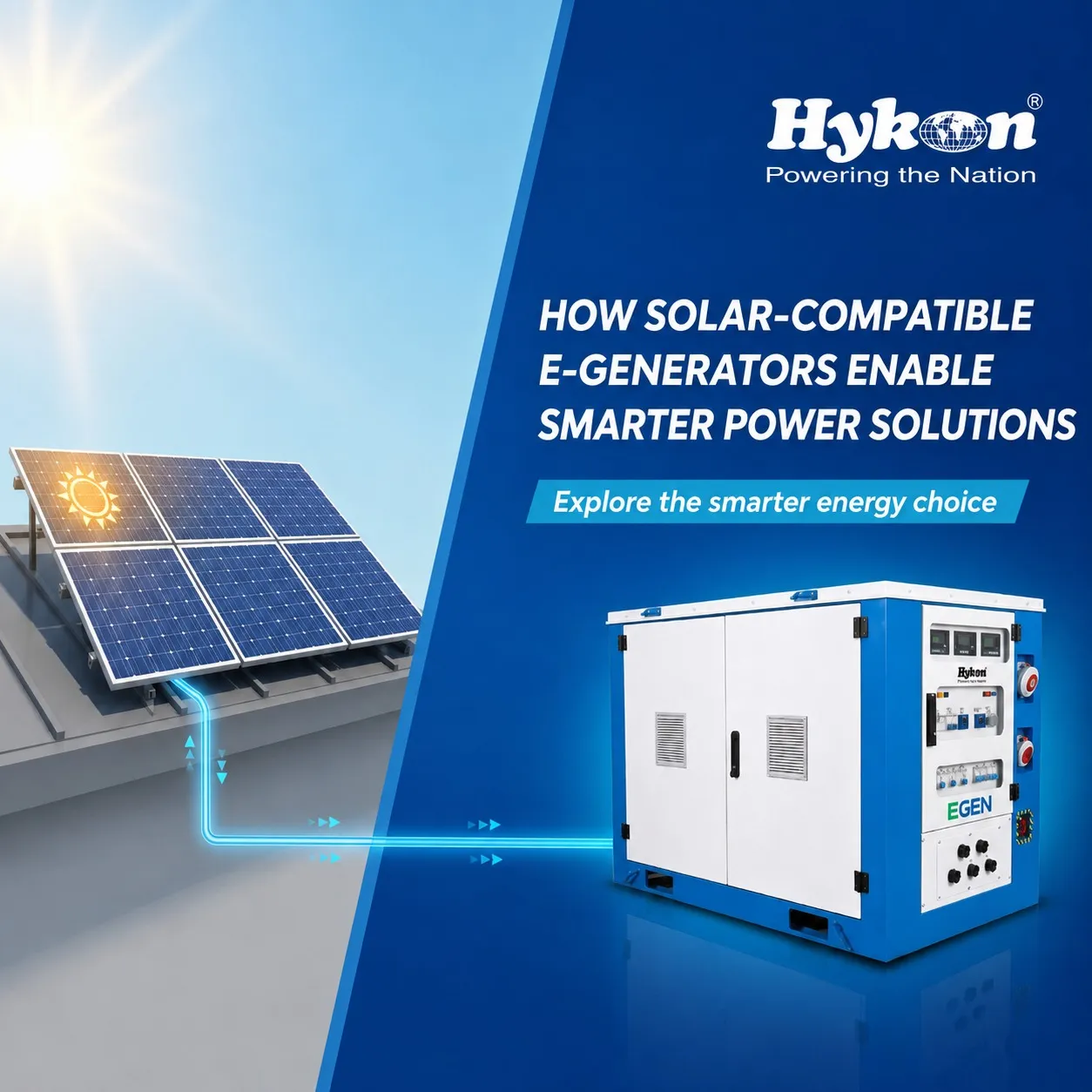 Solar-Compatible E-Generators: The Smart Solution for Clean and Reliable Power