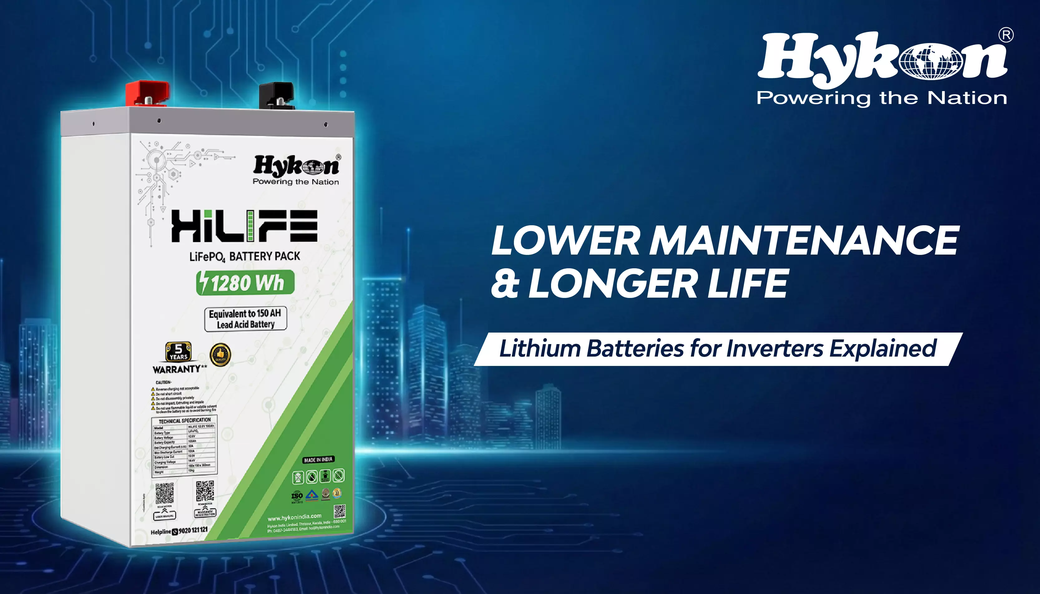 Lithium Battery for Inverter: Lower Maintenance, Longer Life & Higher Savings Explained